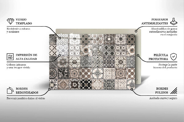 Főzőlap védő üveglap Dekoratív csempe