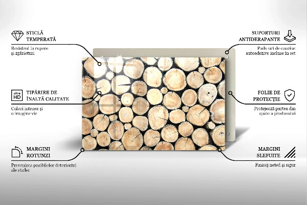 Főzőlap védő üveglap Fa fatörzsek