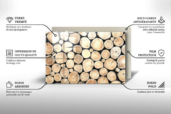 Főzőlap védő üveglap Fa fatörzsek