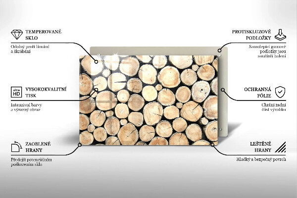 Főzőlap védő üveglap Fa fatörzsek