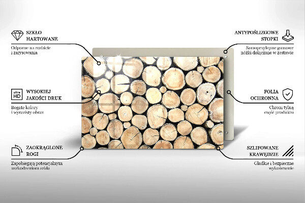 Főzőlap védő üveglap Fa fatörzsek