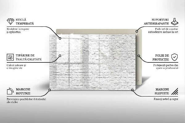 Tűzhelyvédő üveglap Téglafal fal