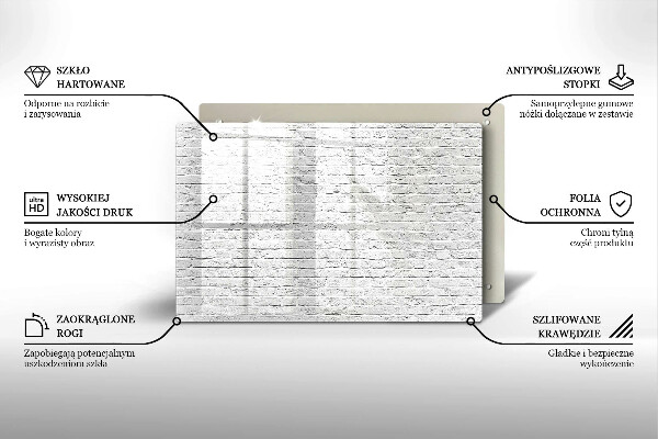 Tűzhelyvédő üveglap Téglafal fal