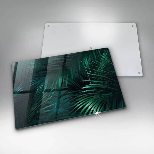 Tűzhelyvédő üveglap Vad dzsungel levelei