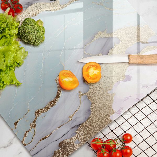 Tűzhelyvédő üveglap Pasztell márvány