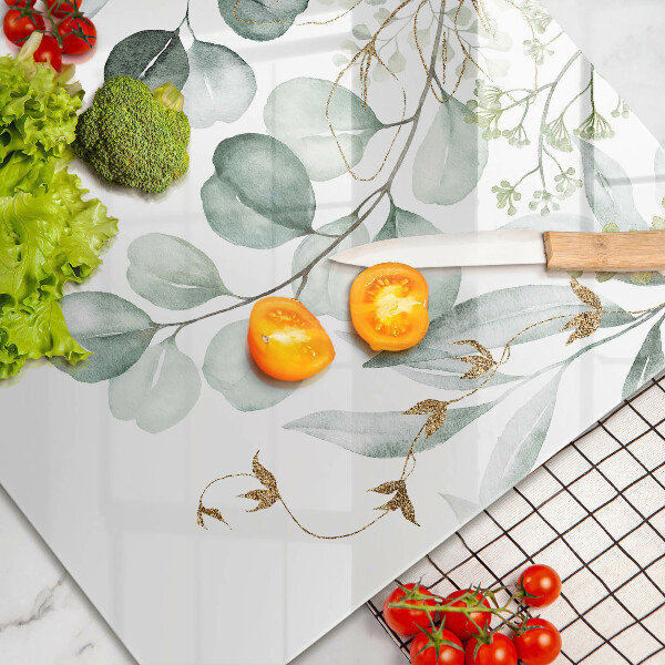 Tűzhelyvédő üveglap Festett növények