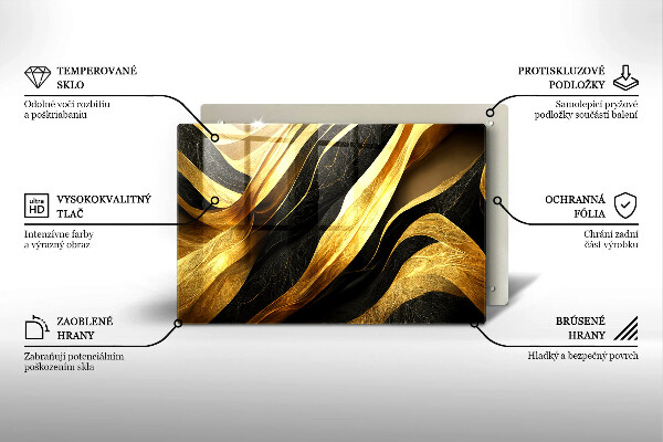 Tűzhelyvédő üveglap Elegáns absztrakció