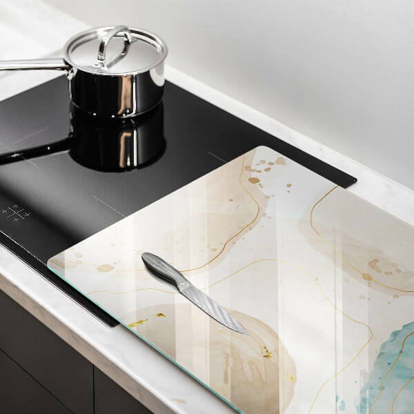 Tűzhelyvédő üveglap Világos bohó formák