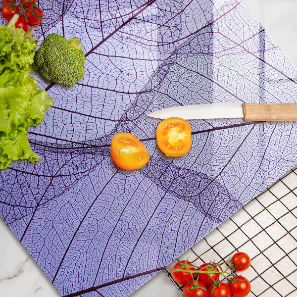 Tűzhelyvédő üveglap Levelek erekkel