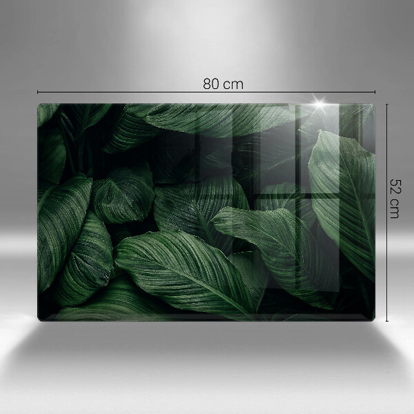 Főzőlap védő üveglap Sötét levelek