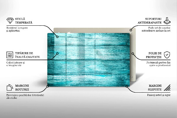 Főzőlap védő üveglap Vintage fa táblák