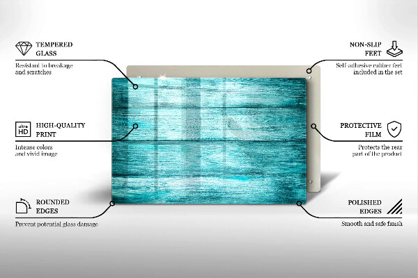 Főzőlap védő üveglap Vintage fa táblák