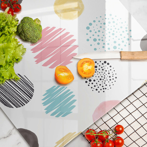 Főzőlap védő üveglap Festett formák
