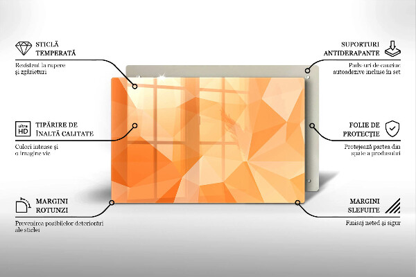 Főzőlap védő üveglap Geometriai háttér