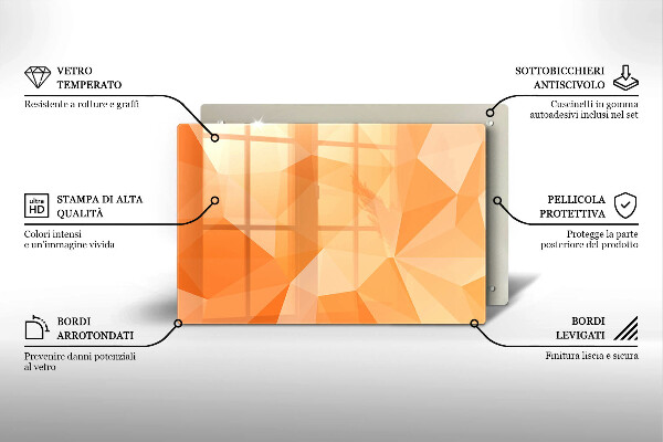 Főzőlap védő üveglap Geometriai háttér