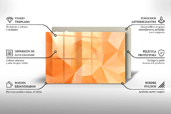 Főzőlap védő üveglap Geometriai háttér