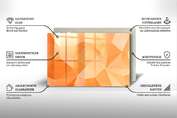 Főzőlap védő üveglap Geometriai háttér