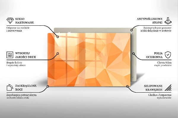 Főzőlap védő üveglap Geometriai háttér