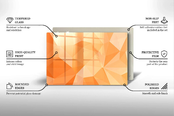 Főzőlap védő üveglap Geometriai háttér