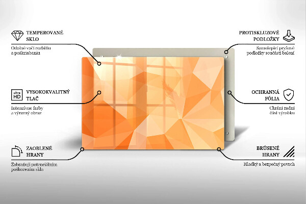 Főzőlap védő üveglap Geometriai háttér