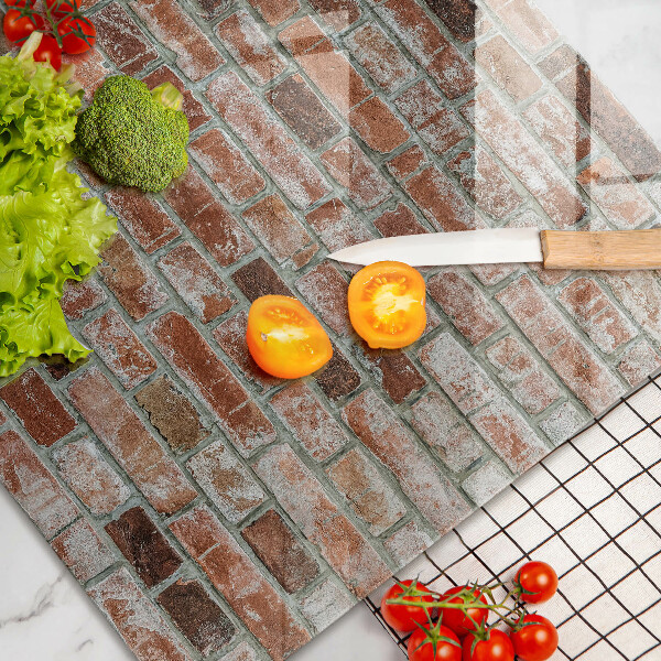 Főzőlap védő üveglap Régi téglafal