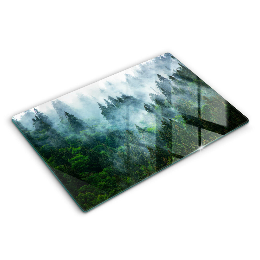 Főzőlap védő üveglap Erdő a ködben