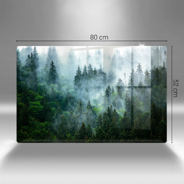 Főzőlap védő üveglap Erdő a ködben