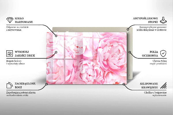 Főzőlap védő üveglap Finom bazsarózsa