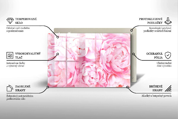 Főzőlap védő üveglap Finom bazsarózsa