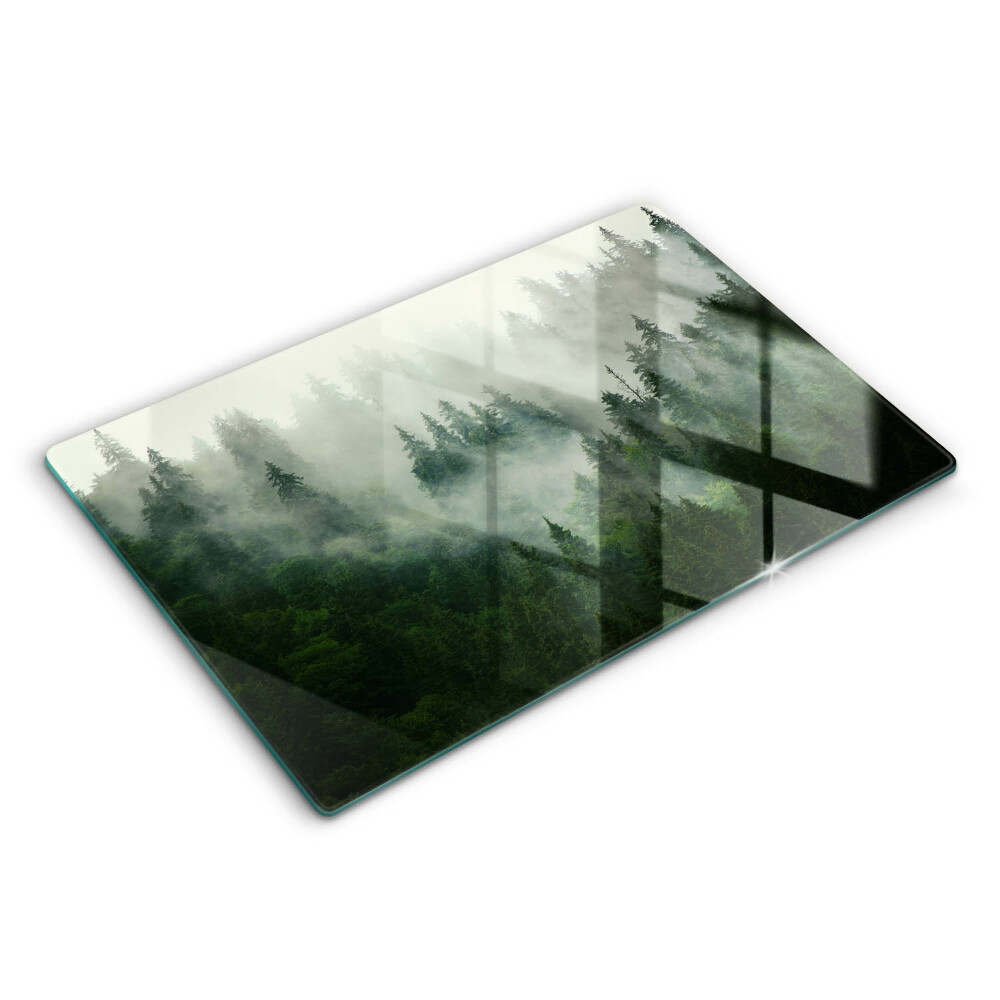 Főzőlap védő üveglap Ködös erdei táj