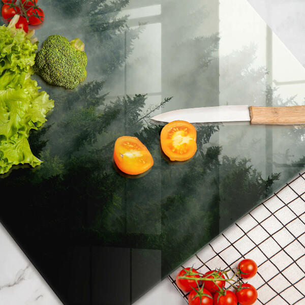 Főzőlap védő üveglap Ködös erdei táj