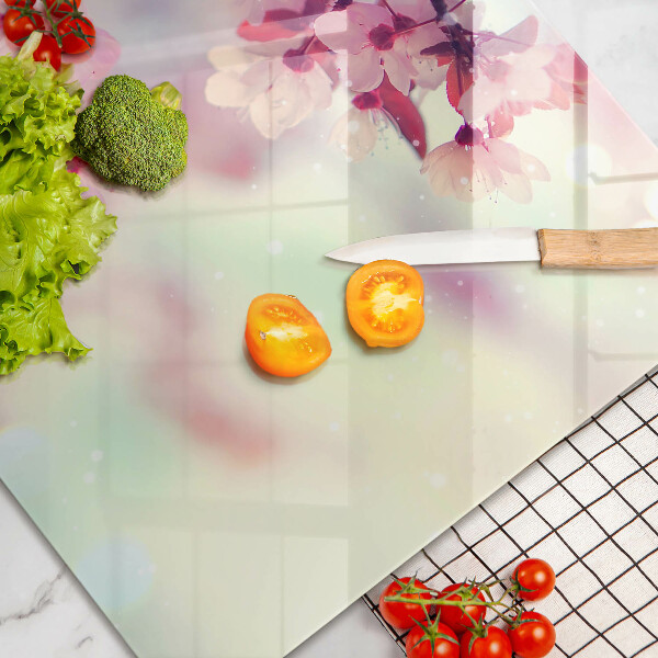 Főzőlap védő üveglap Természet alma virágok