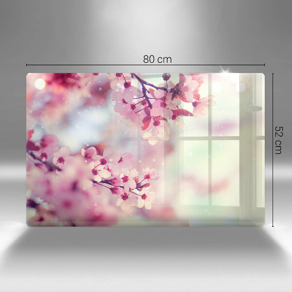 Főzőlap védő üveglap Természet alma virágok