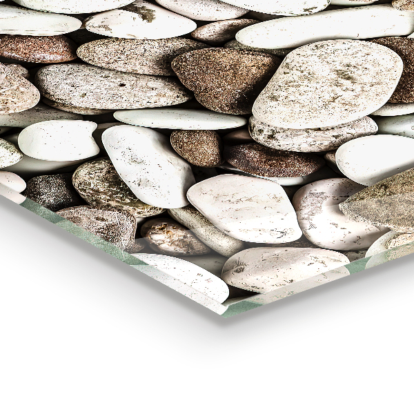 Konyhai üveg fali panel Köves tengerpart