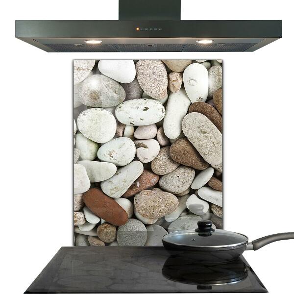 Konyhai üveg fali panel Köves tengerpart