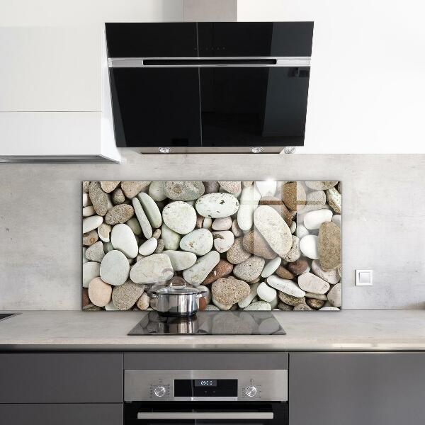 Konyhai üveg fali panel Köves tengerpart