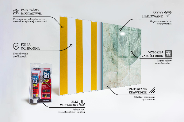 Konyhai üveg panel Márvány kő textúra