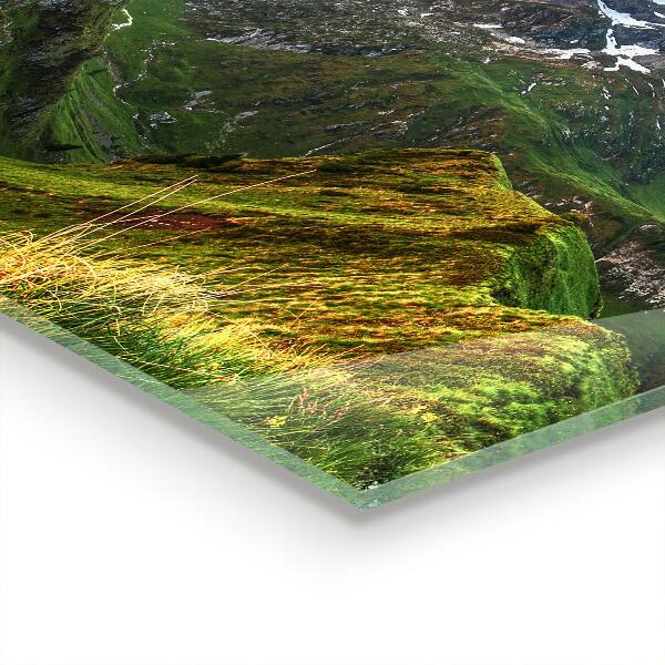 Konyhai hátfal panel Mountain glade sunrise