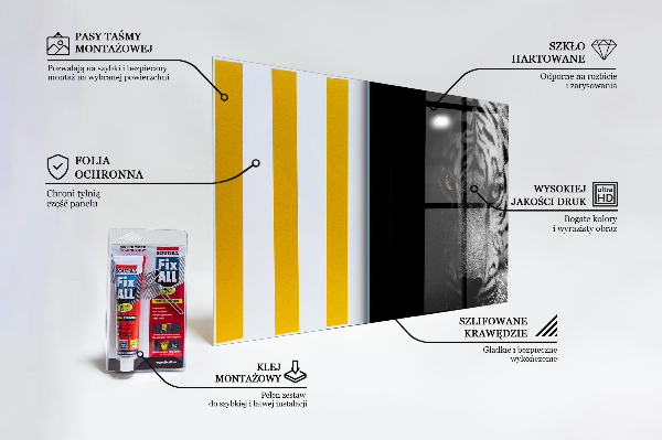 Konyhai panel Fehér szibériai tigris