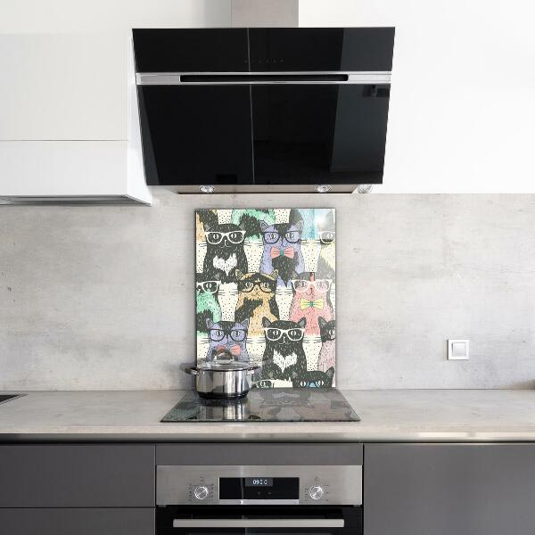 Konyhai panel Macska csípő vicces illusztráció