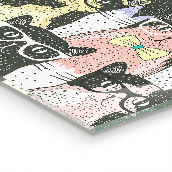 Konyhai panel Macska csípő vicces illusztráció