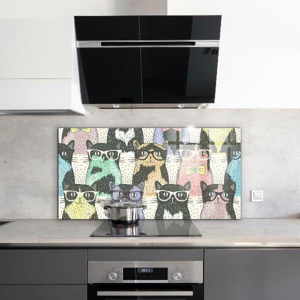 Konyhai panel Macska csípő vicces illusztráció