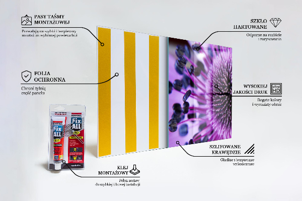Konyhai panel Lila virág