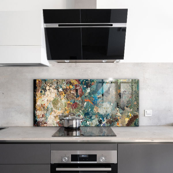 Konyhai hátfal panel Olajfesték textúrája