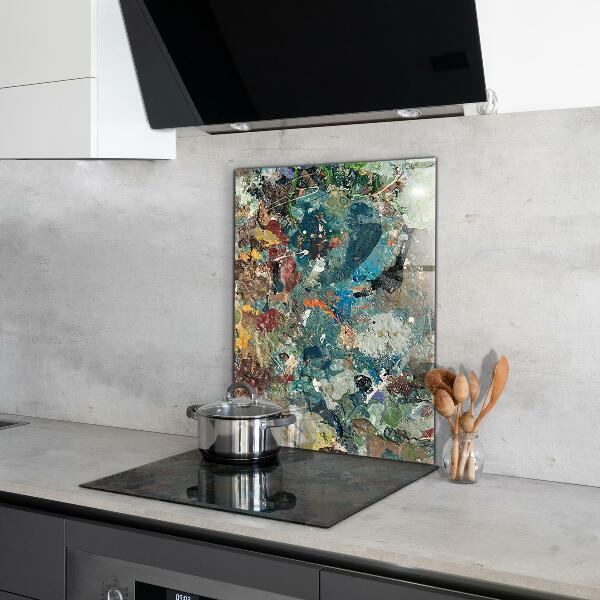 Konyhai hátfal panel Olajfesték textúrája