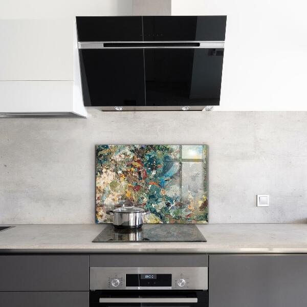 Konyhai hátfal panel Olajfesték textúrája