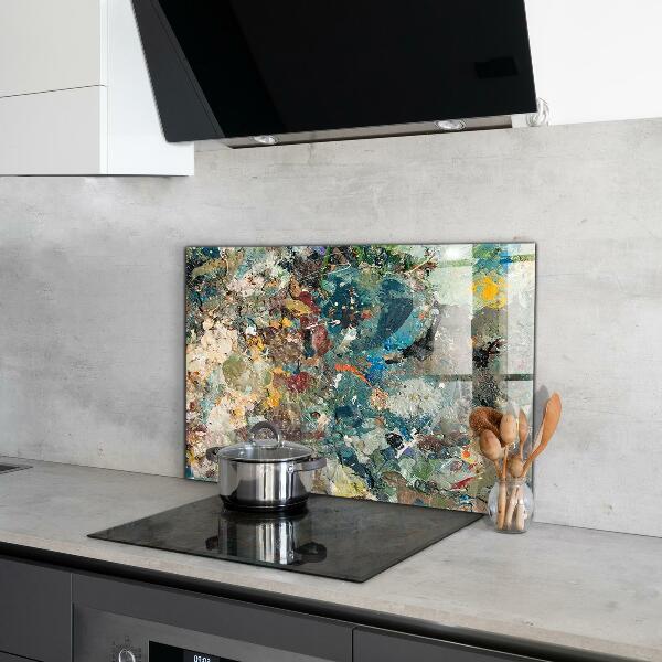 Konyhai hátfal panel Olajfesték textúrája