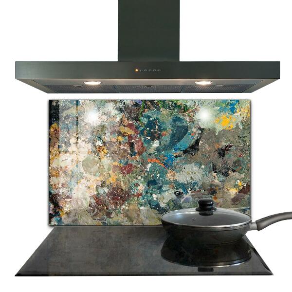 Konyhai hátfal panel Olajfesték textúrája