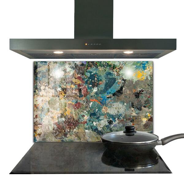 Konyhai hátfal panel Olajfesték textúrája