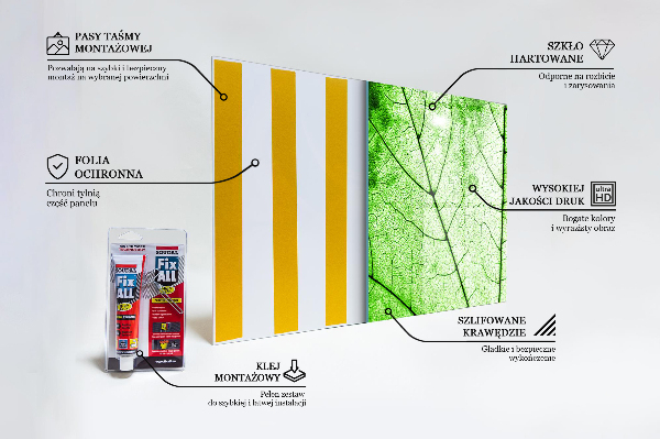 Konyhai fali panel Zöld levél textúra